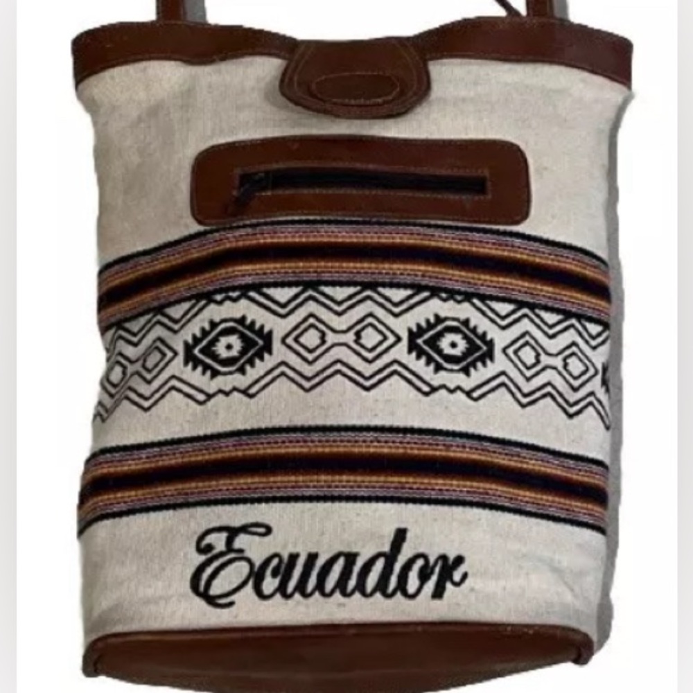 Ecuador Tote Purse Handbag Custom Made South American Design Unique Rare